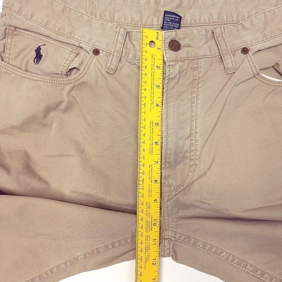 Polo Ralph Lauren Chino Pants 650 Straight Mens 36x32 Tan Cotton 10.5" Rise - Picture 4 of 6